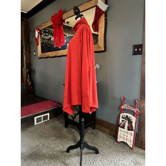 🔥Miss look Red Long turtleneck, asymmetrical perfect for the holidays. Xl - Picture 6 of 13